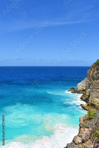 another view of the cliff, the blue ocean