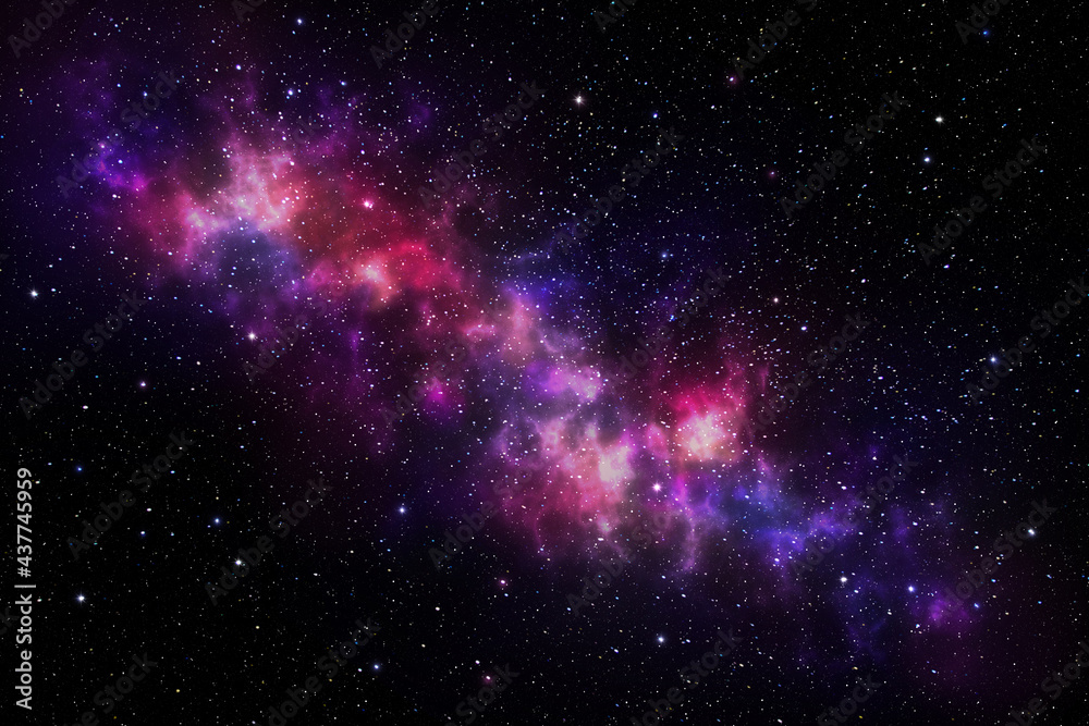 Space background with nebula and  galaxy and stars on a dark  background. Starry sky. Stock Photo | Adobe Stock