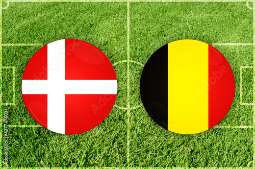 Denmark vs Belgium football match