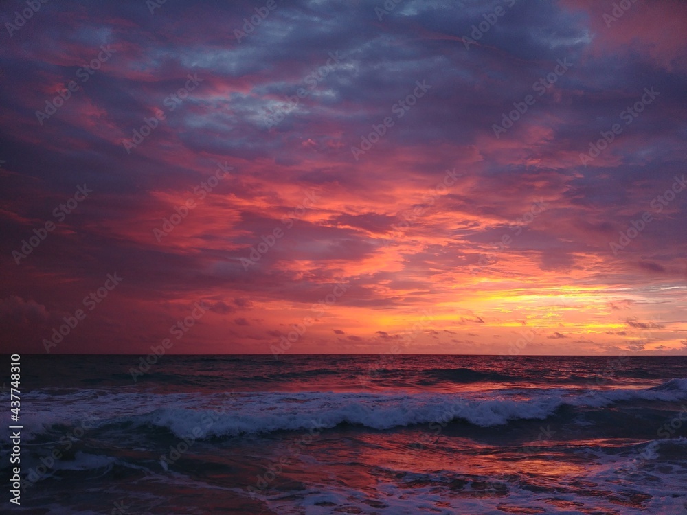 A sunrise on the Atlantic ocean, Florida