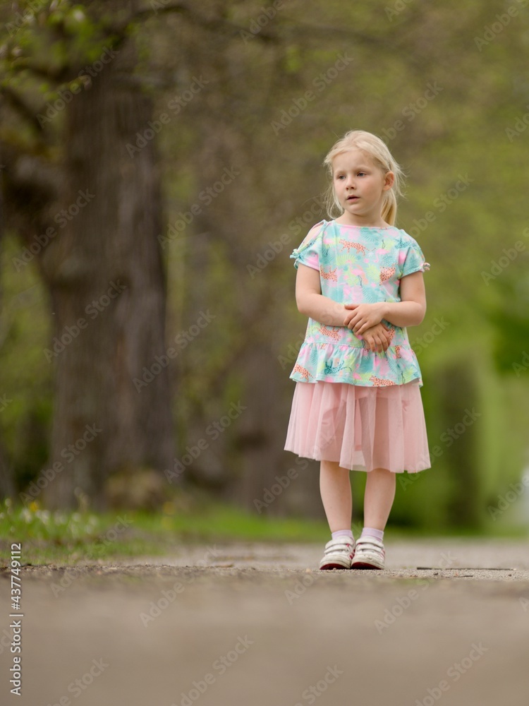 Little girl summer portrait in nature Little girl summer portrait in nature