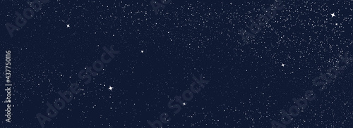 Night sky with stars pattern. Surreal universe background. Abstract cosmos imagination. Surreal starry night sky. Universe stars background. Astronomical luminous objects. Astrology abstract vector
