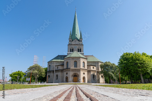 the historic church in the center of downtown Frederikshavn photo