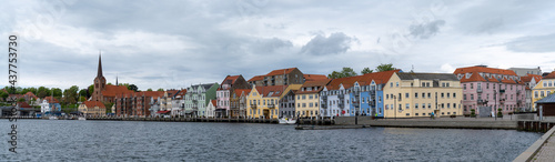 panorama cityscape view ofthe historic waterfront buildings of Sonderborg photo