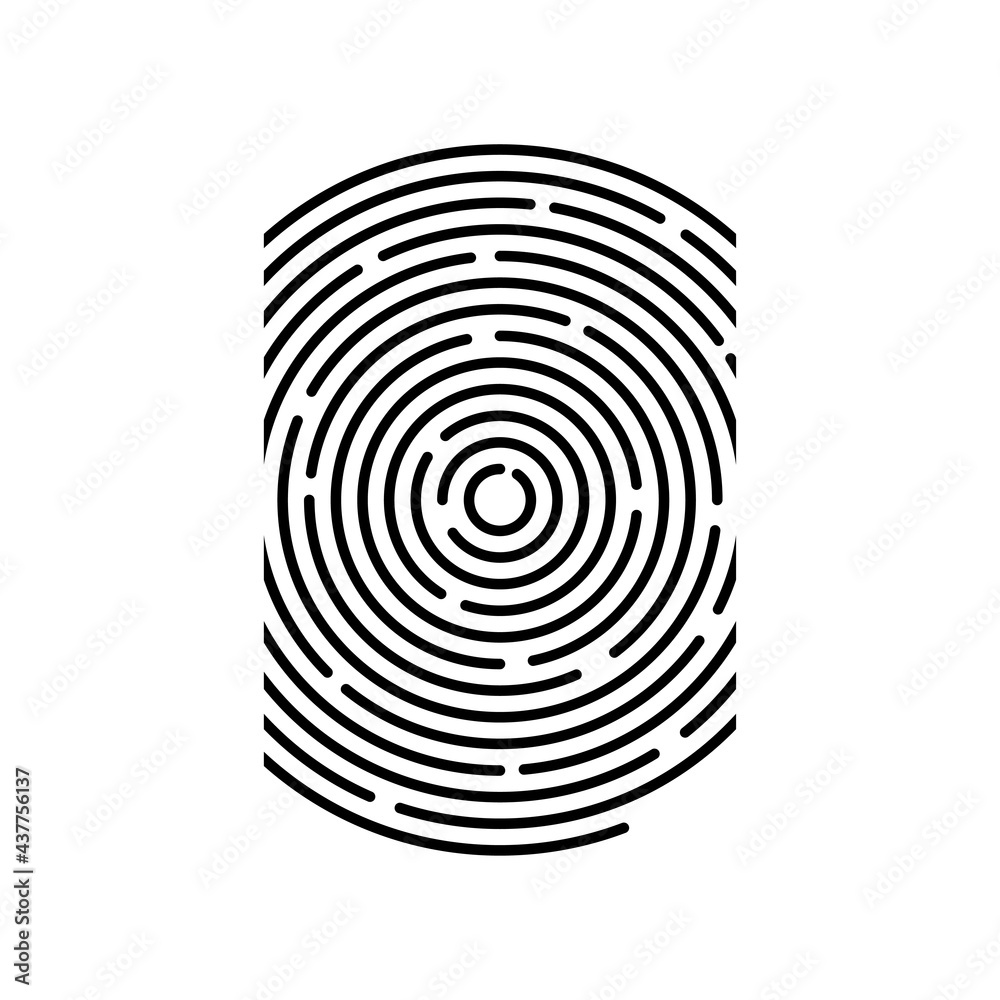 Fingerprint Biometric. Logo. Touch id scanner. Access granted/denied. Concept. Vector illustration Fingerprint Biometric. Logo. Touch id scanner. Access granted/denied. Concept. Vector illustration