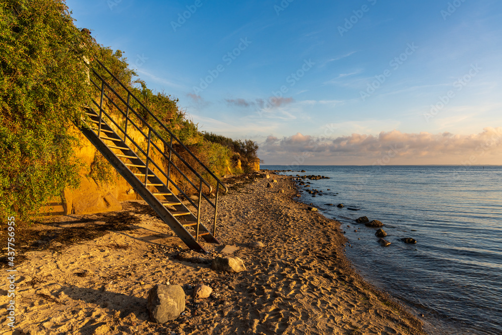 The Baltic Sea Coast with the beach and cliffs in Klein Zicker, Mecklenburg-Western Pomerania, Germany
