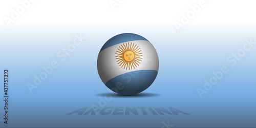 Argentina Independence Day template design with Argentina ball flag