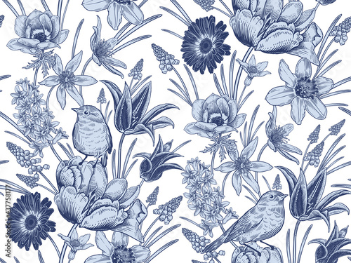 Photography Spring Vintage Seamless pattern