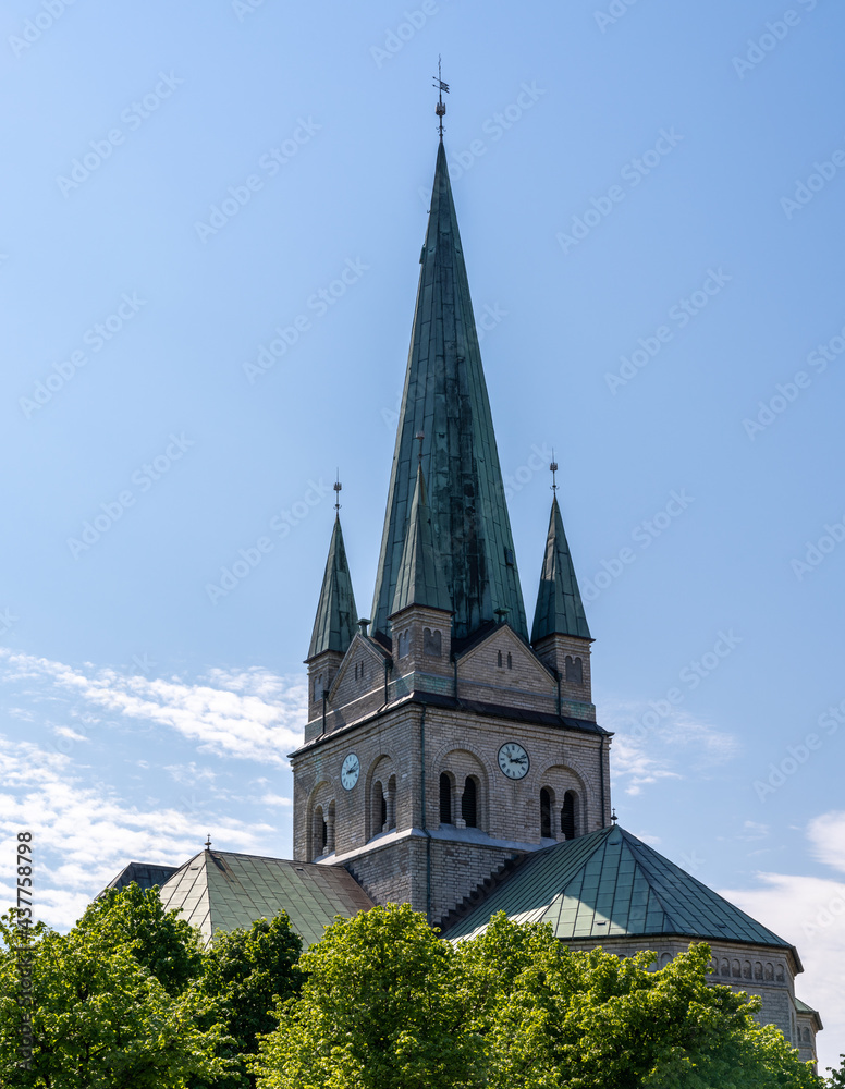 the historic church in the center of downtown Frederikshavn