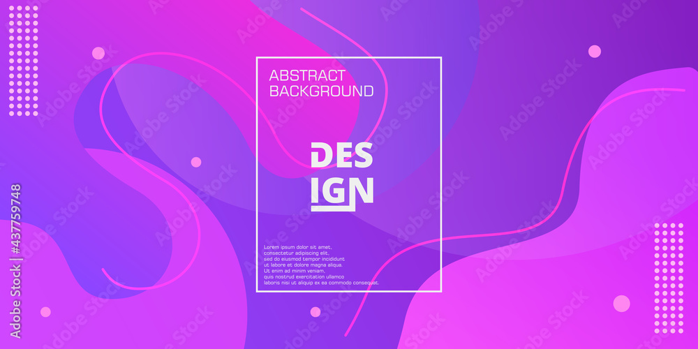 Wavy geometric background. Trendy gradient shapes composition. Vector illustration