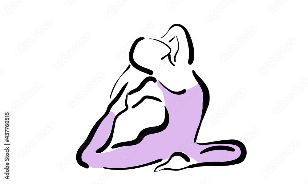 Obraz premium pictures depict various yoga poses