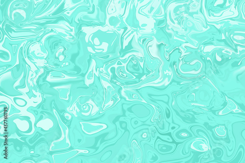 Abstract turquoise marble Background. Pastel sunbaked mint pattern. Trendy blue, green Digital fluid art wallpaper