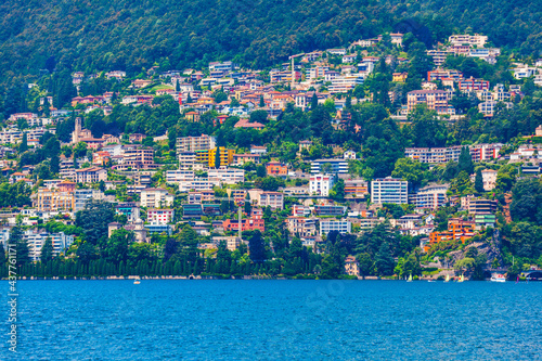 Lugano lake and city, Switzerland