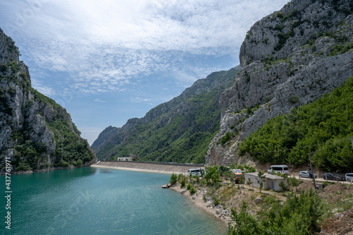 Albania, Bovilla reservoir lake watershed dam