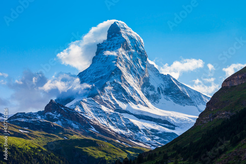 Matterhorn mountain range in Switzerland