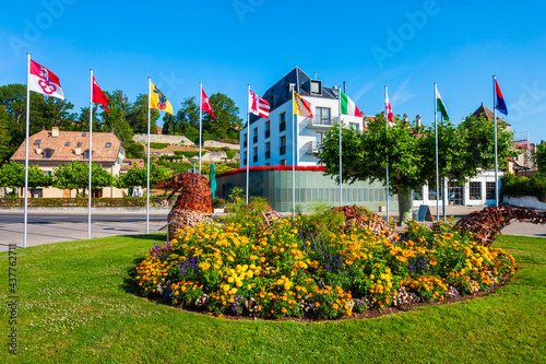 Nyon town on Lake Geneva