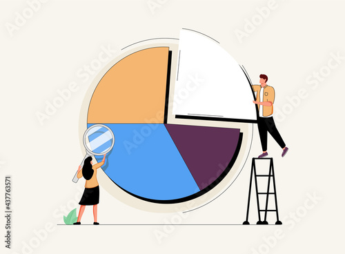 Investment asset allocation and rebalance concept, businessman investor or financial planner standing on ladder.