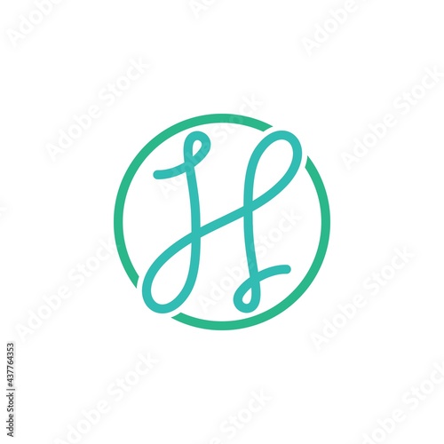 Initials letters H logo design vectors unique