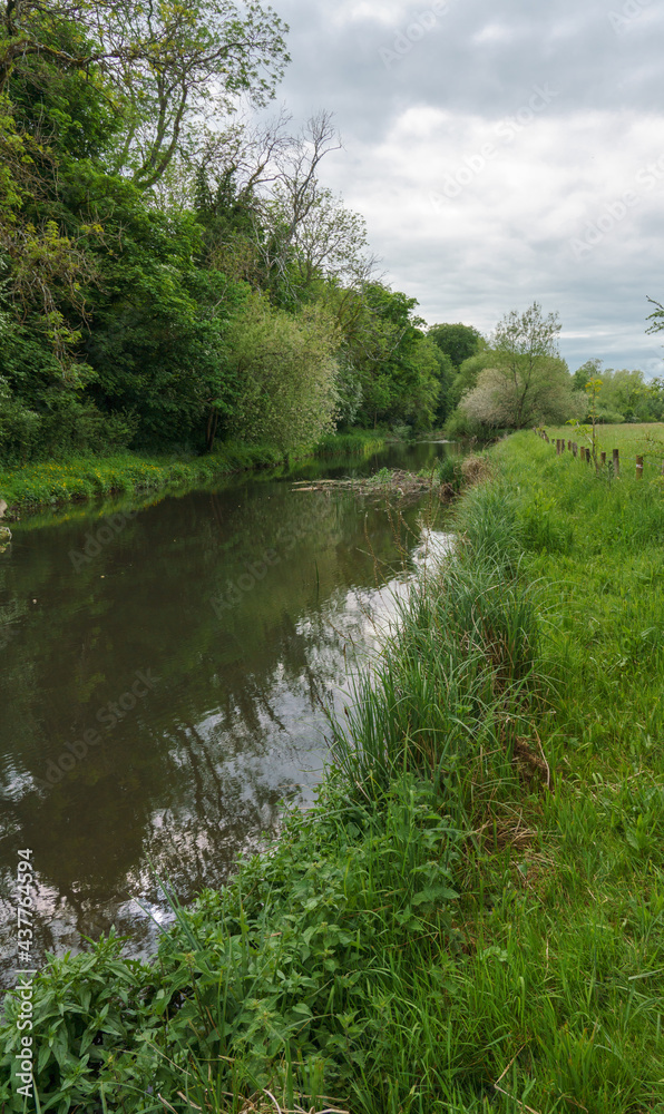 Obraz premium a scenic view along the world heritage site river avon in Wiltshire