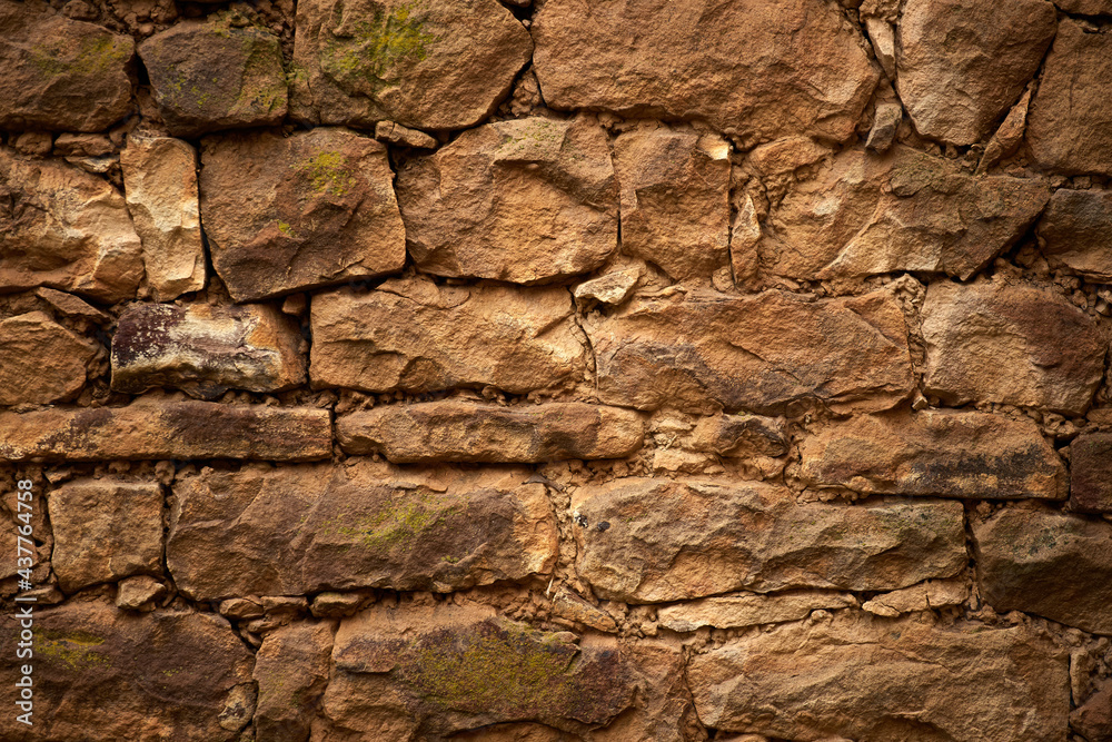 Old fortress wall, stone background. Medieval brick Old fortress wall, stone background. Medieval brick