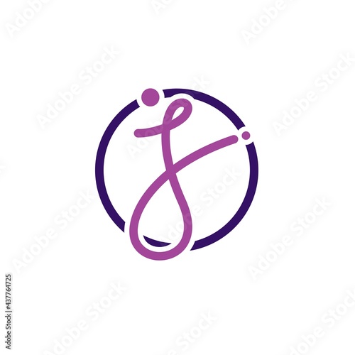 Initials letters J logo design vectors unique