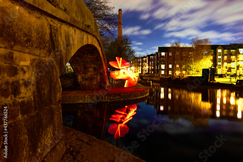 Ashton Under Lyne Canal Basin at Night  photo