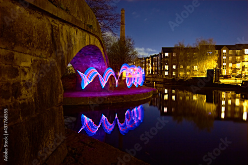 Ashton Under Lyne Canal Basin at Night 