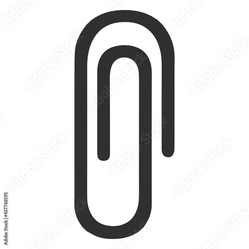 paper clip icon or logo isolated sign symbol vector illustration. Bond, tie symbol. Office supplies.