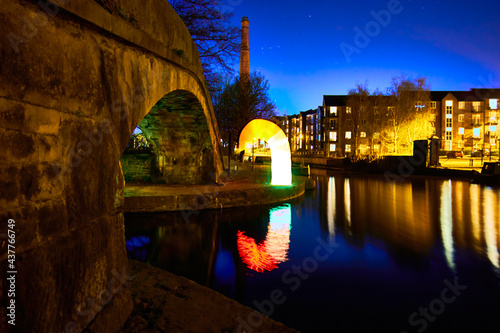 Ashton Under Lyne Canal Basin at Night 