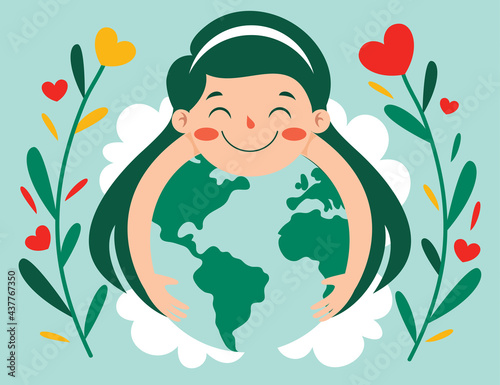 Concept Of Mother Earth Day