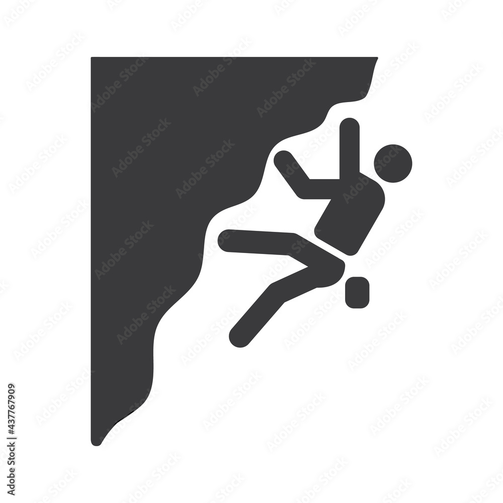 Climbing icon, vector on the white background. Climbing icon, vector on the white background.