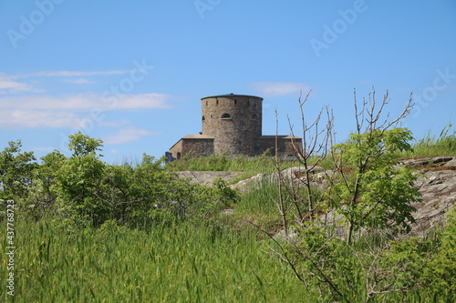 View to the tower of Karlstens fästning in Marstrand, Sweden photo