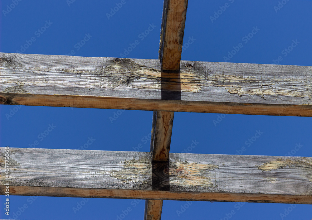 Naklejka premium old wooden fence
