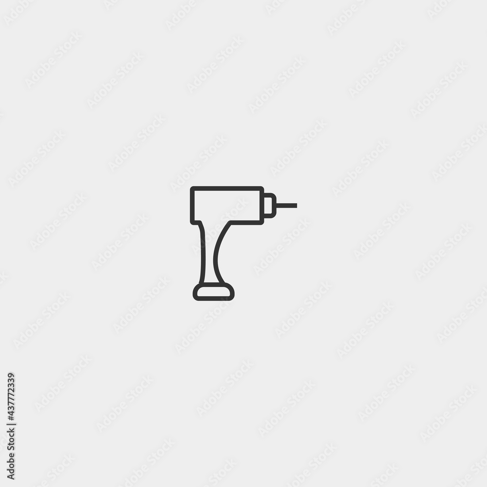 Driller vector icon illustration sign Driller vector icon illustration sign