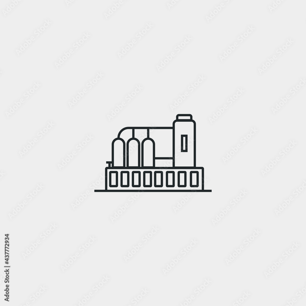 factory building vector icon illustration sign factory building vector icon illustration sign