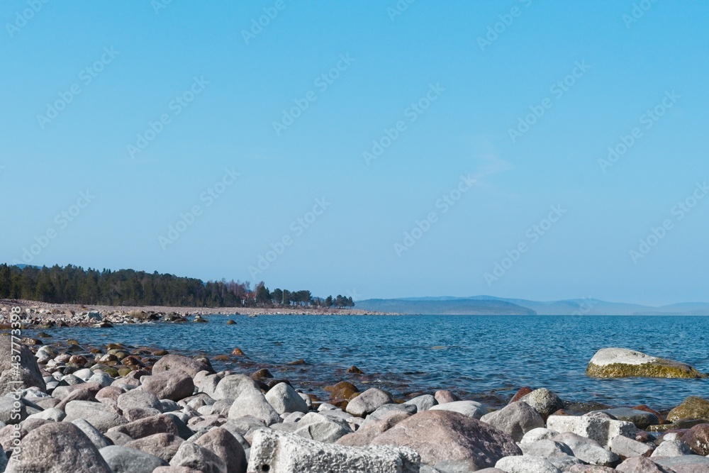 The rocky coast of the Bothnian Bay near Norrfällsviken The rocky coast of the Bothnian Bay near Norrfällsviken