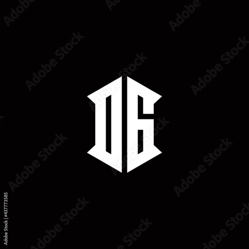 DG Logo monogram with shield shape designs template
