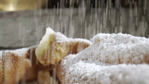 Fascinating probelens super closeup macro dolly shot of pancake