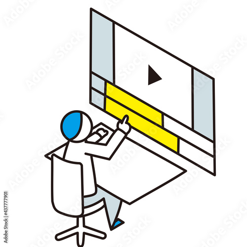 動画制作などのアイソメトリック図