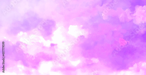 Beatiful Sky with Clouds Artistic Background. Cloudscape Painting