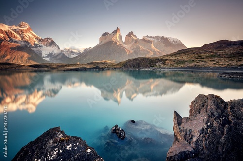 Amazing natural wonders of Patagonia, Chile, Argentina. Fitz Roy, Torres del paine, Cerro Torres.