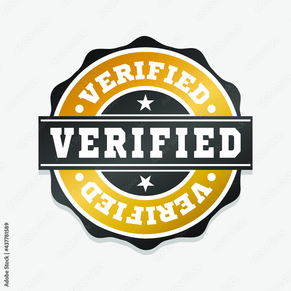 Obraz premium Verified Badge Icon Seal. Illustration Vector Stamp Design. Vintage Retro Style Insignia.