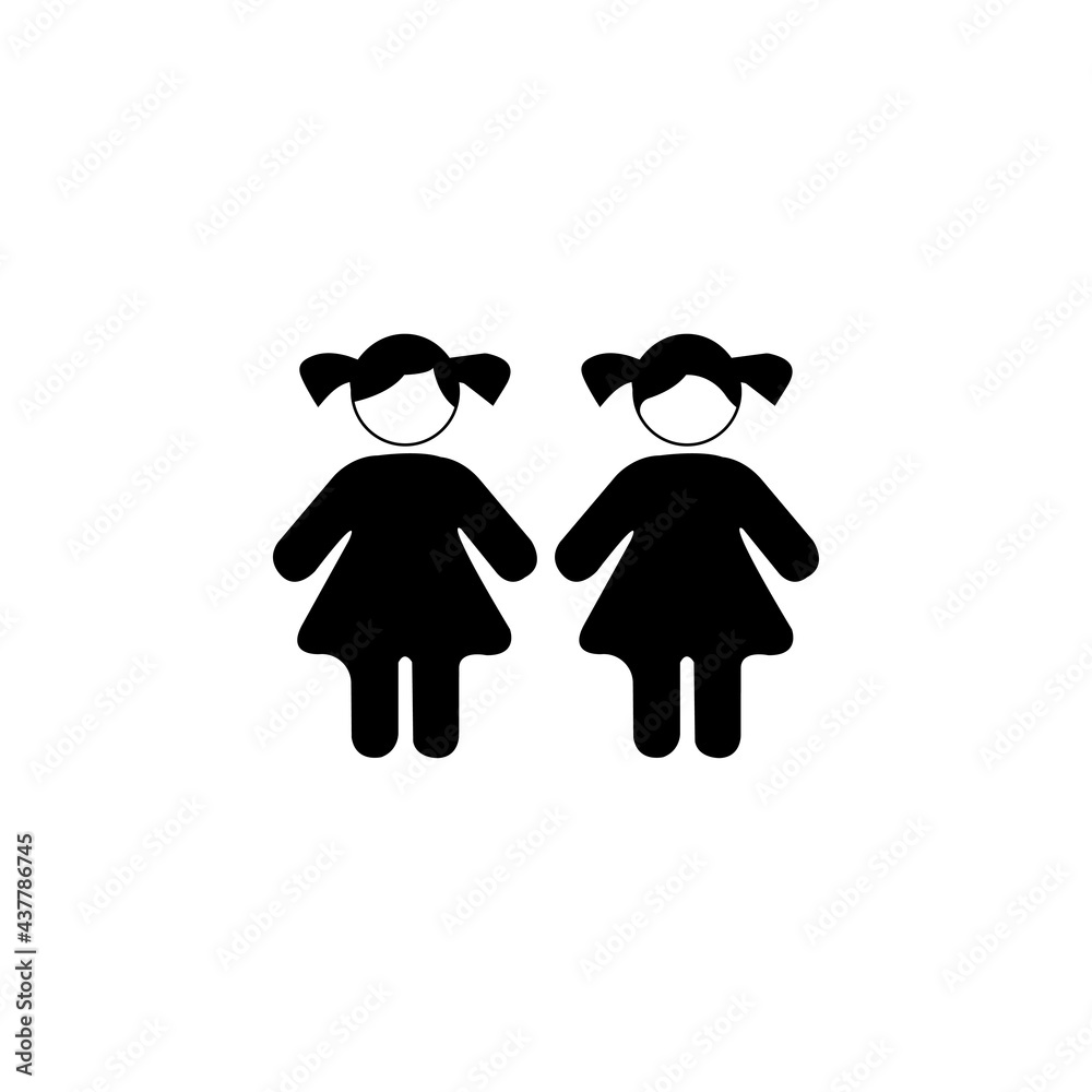 Creative child black color icon Creative child black color icon
