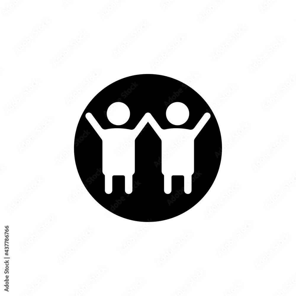 Creative child black color icon Creative child black color icon