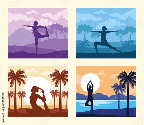 yoga poses scenes
