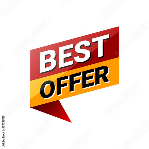 best offer. Banner for business, marketing and advertising. Vector illustration. simple clip art vector illustration. 