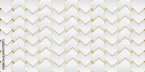 Fototapeta Naklejka Na Ścianę i Meble -  abstract wave background with elegant gold white