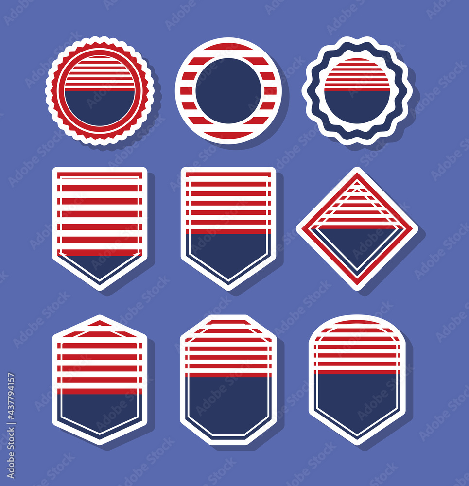 nine usa emblems nine usa emblems