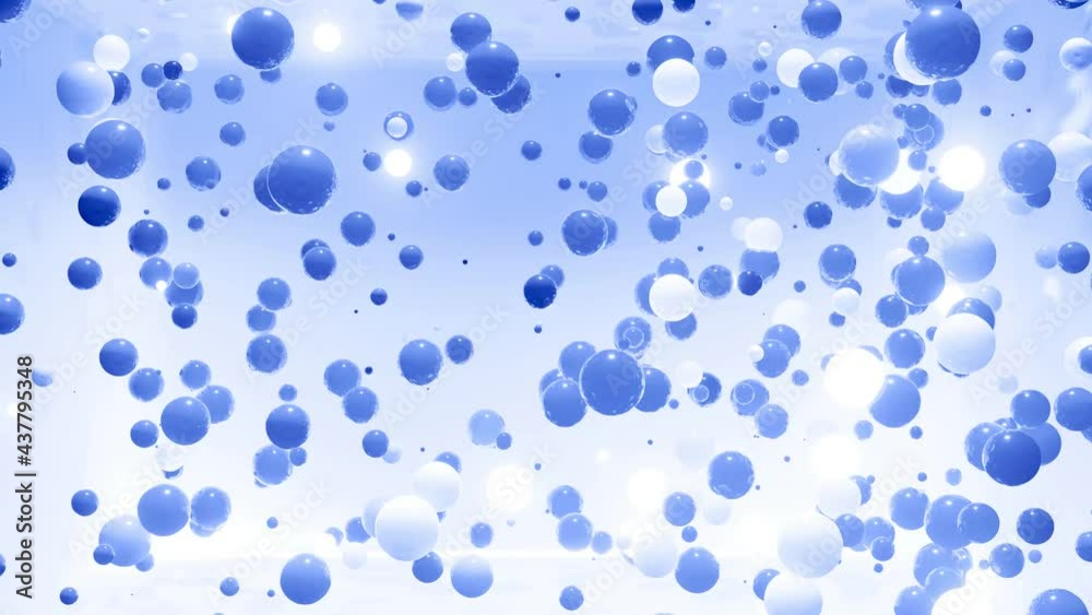 Abstract 4k background of spheres in shades of blue. Balls like leds hang in air and light up and go out. Bright stylish background Abstract 4k background of spheres in shades of blue. Balls like leds hang in air and light up and go out. Bright stylish background