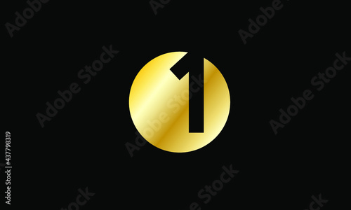 Free Download Circle Gold Negative Space Number - GFXLoad